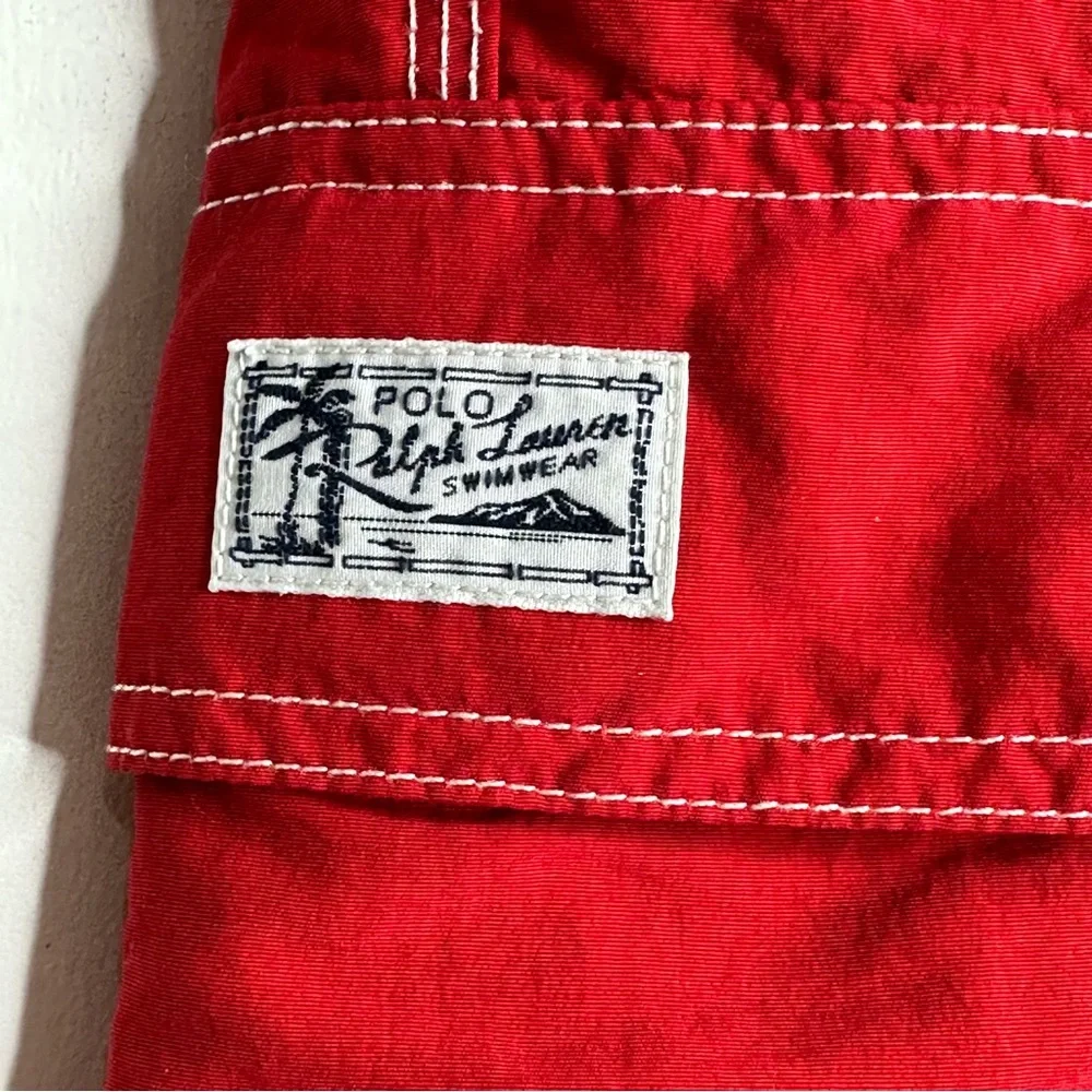 Polo Ralph Lauren Men’s Red Swim Trunks Size Large - Picture 9 of 13